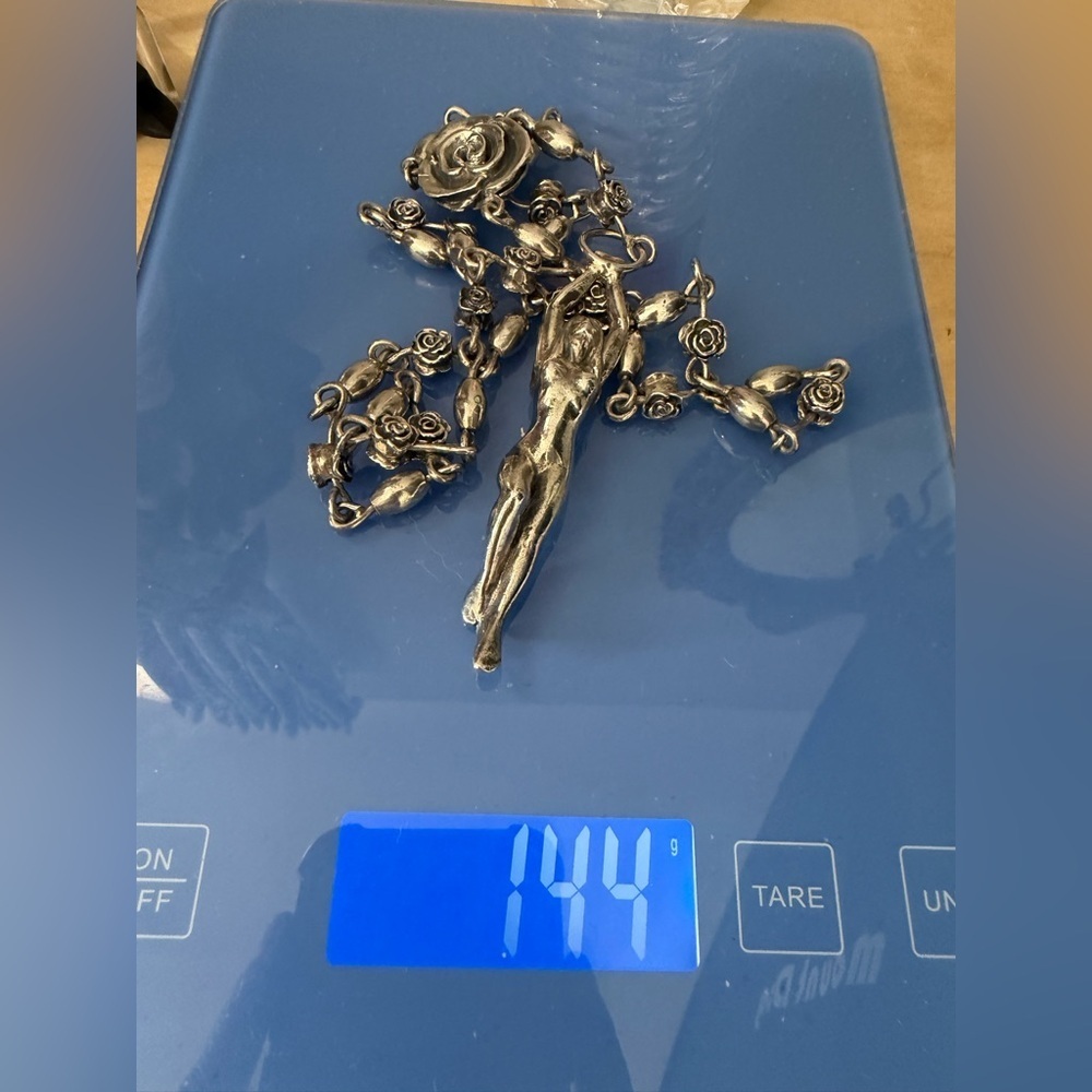 Mitchell Binder King Baby 144g Sterling Rosary - Discontinued Female Form Motif - Picture 10 of 15